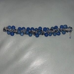 Chic Blue Beaded Bracelet